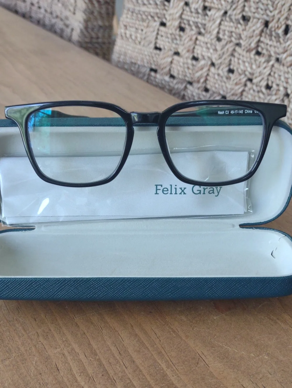 Felix Gray Nash Non Rx Optical Blue Light Glasses New